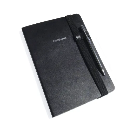 Cuaderno A5 Piel Genuina Con Bolígrafo – Ambar