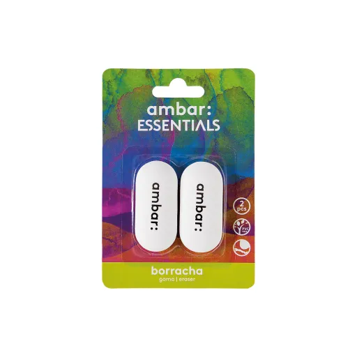Goma de Borrar Oval – Pack de 2 Unidades - Ambar