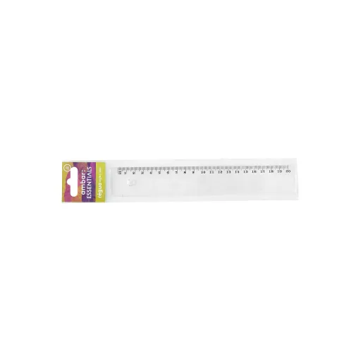 Regla Transparente 20 cm – Ambar