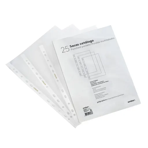 Fundas de Plástico A4 Classox Ámbar – Pack de 25 Unidades