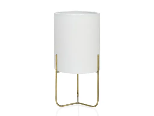 Lámpara de Mesa Latón y Blanca Gatsby – Andrea House