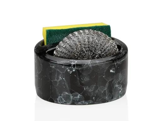 Soporte Para Esponja y Estropajo de Cerámica Negra - Andrea House