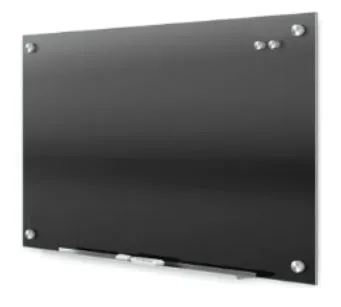 Bi-Office Pizarra de Vidrio Magnético Negra 45x60 cm