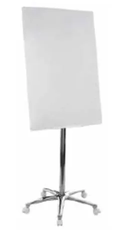 Bi Office - Pizarra Blanca Con Trípode y Ruedas Magnética de Cristal 1065x755 mm Flip Chart