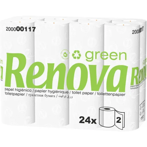 Papel Higiénico Doméstico 24 Rollos – Renova Green