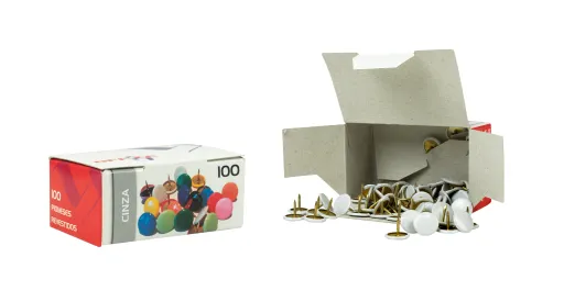Chinchetas Grises 9,5 mm 100 Unidades 
