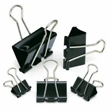 Pinzas Para Papeles 19 mm – 10 Unidades Negras - Rapesco 