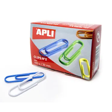 Clips Coloridos Nº 2 - Apli (100 Unidades)