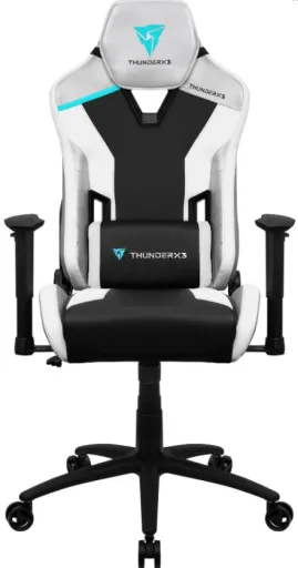 Silla Gaming ThunderX3 – Negro, Blanco y Azul Cyan