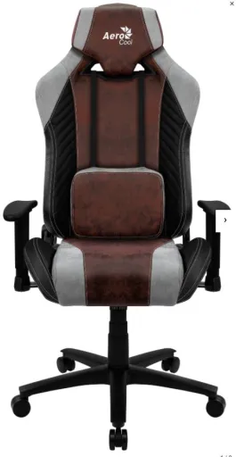 Silla Premium Gaming Aerocool Baon Burgundy Red – Aero Suede Rojo y Gris
