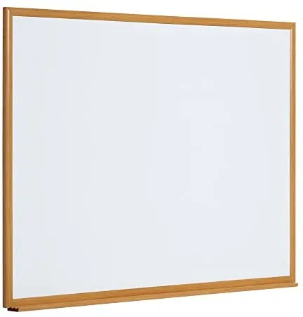 Bi Office Pizarra Blanca Melamina 900x600 mm Marco Roble