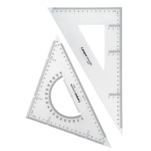 Set Escuadra y Cartabón 30 cm – Campus