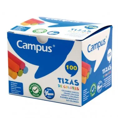 Tizas Campus de Color 100 Unidades