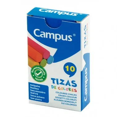 Tizas Campus de Color 10 Unidades