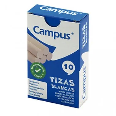Tizas Campus Blancas 10 Unidades
