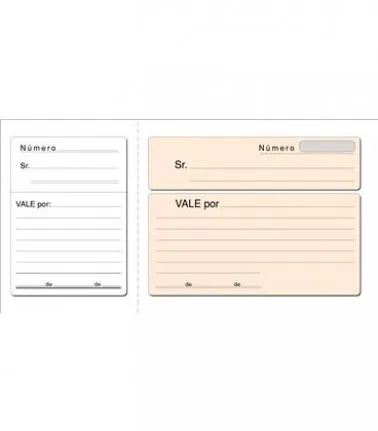 Bloc de Vales 207 x 109 mm T-14 (100 Hojas) – Makro Paper