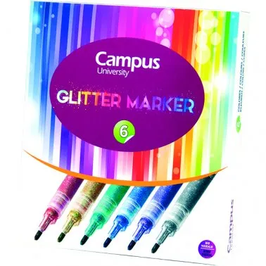 Rotuladores Con Brillo – Caja de 6 Unidades – Campus