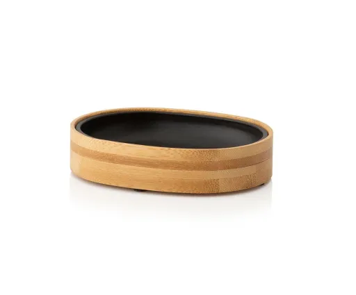 Soporte Para Jabones de Bambú Con Interior Negro – Andrea House