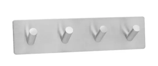 Perchero de Acero Inoxidable Mate 18x4,5x3 cm