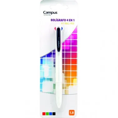 Bolígrafo Campus 4 Colores Curso 1,0 mm – Blíster 1 Unidad – Campus