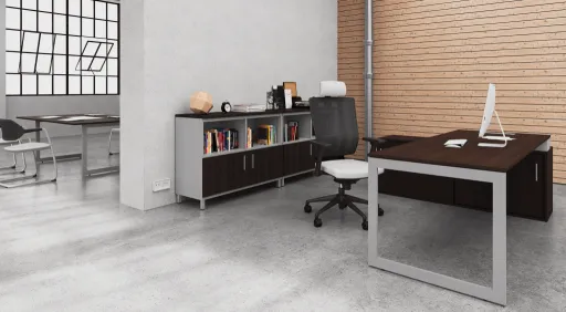 Mesa Spare Metálica 1600x800x740 mm Con Sobre de Melamina y Armario - Spare