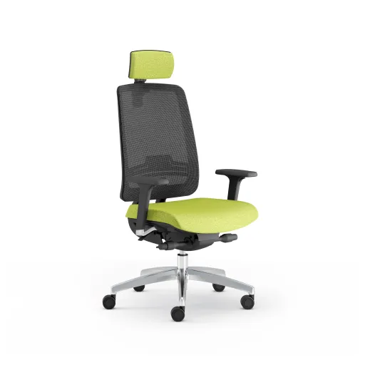 Silla Ejecutiva Absolute Net,  Con Soporte Lumbar y Apoyacabezas