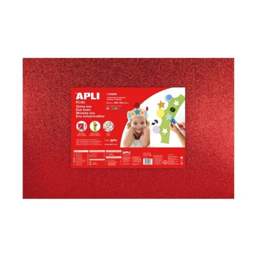 Goma EVA Con Purpurina Multicolor 5 Hojas – Apli