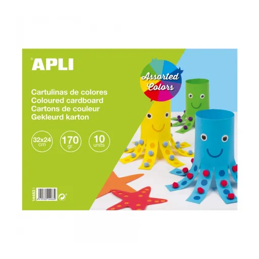 Bloc de Cartulinas A4 32 x 24 cm 170 g Colores Surtidos – APLI