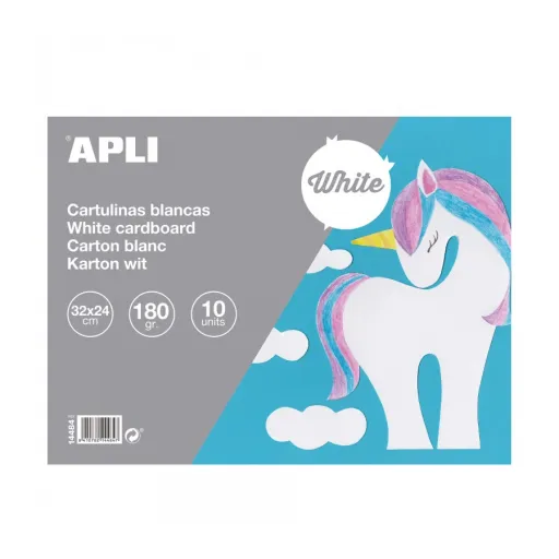 Bloc de Cartulina Blanca 32 x 24 cm 10 Hojas – APLI