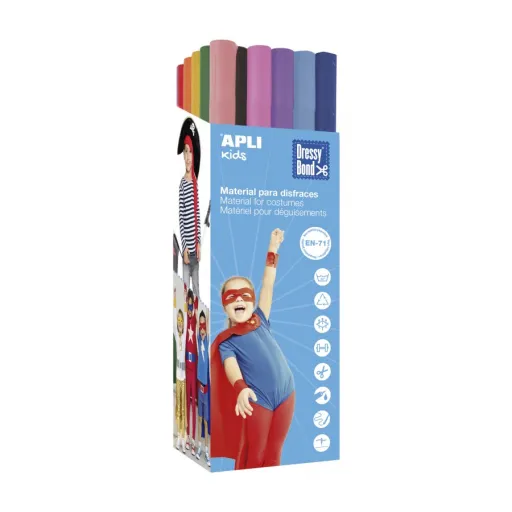 Expositor Con 29 Bobinas Dressy Bond Multicolor 0,8 x 3 m – Apli