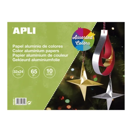 Bloc de Papel Aluminio Surtido 32 x 24 cm 65 g – APLI