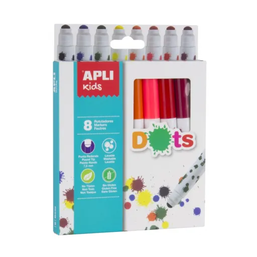 Rotuladores de Puntos 8 Unidades – APLI Kids