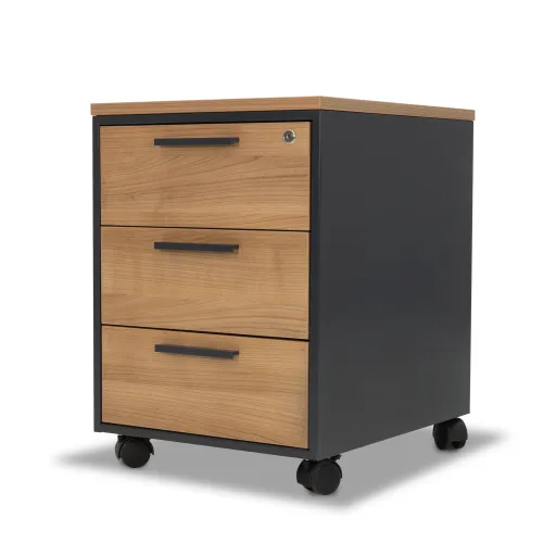 Cajonera Con Ruedas y Frentes en Melamina 438x530x580 mm - Endow