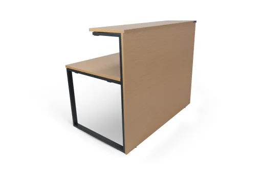 Mostrador Recepción Kclose 1400x800x1100mm Melamina Roble Trigo/Antracita