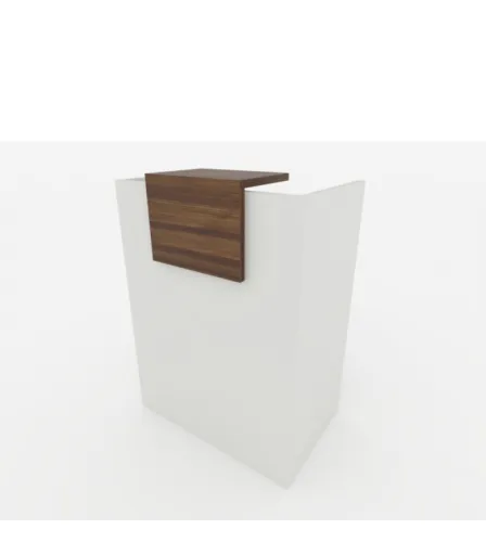 Mostrador Melamina Taif Blanco Con Alzado 800x500x1000 mm