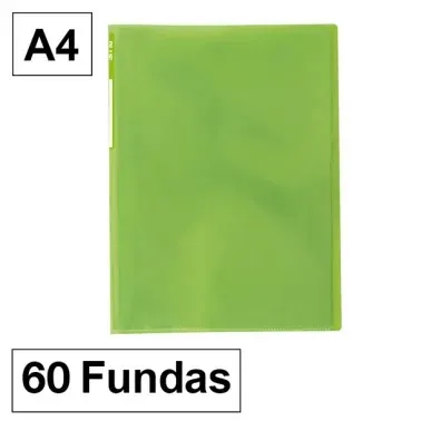 Portfolio Plus A4 Tapa Flexible 40 Hojas Verde
