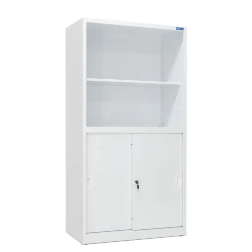 Armario Mixto Metálico 1540x800x420mm Con Puertas Correderas – IND Blanco
