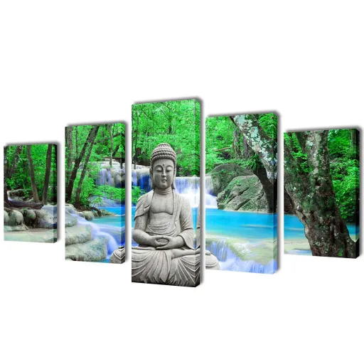 Set Decorativo de Lienzos Para la Pared Modelo Buda, 200 x 100 cm