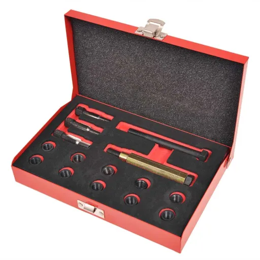 Kit Reparación de Rosca Bujía Incandescente 15 Pzas M10x1,0mm