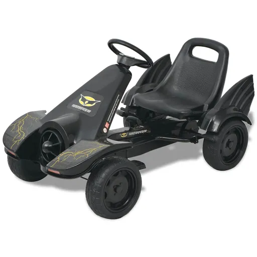 Kart Con Pedales y Asiento Ajustable Negro