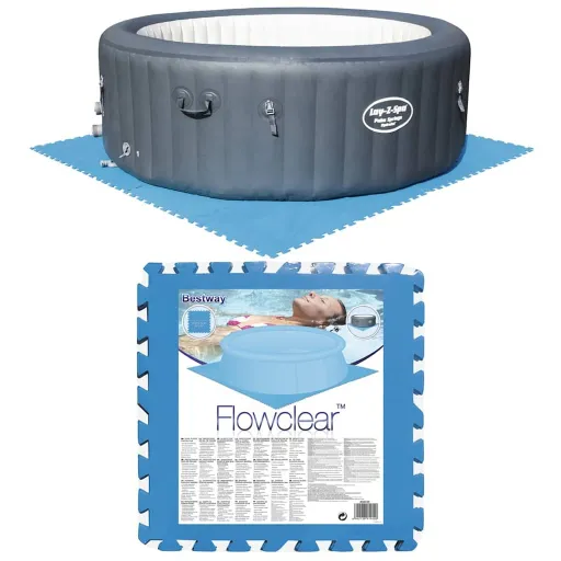 Bestway Protectores de Suelo de Piscina 8 Piezas Azul 58220