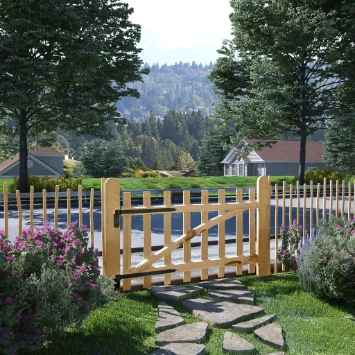 Puerta Para Valla Madera de Avellano 100x60 cm