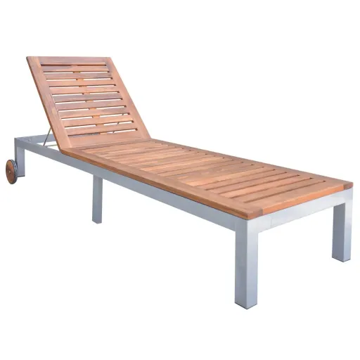 Tumbona de Madera Maciza de Acacia