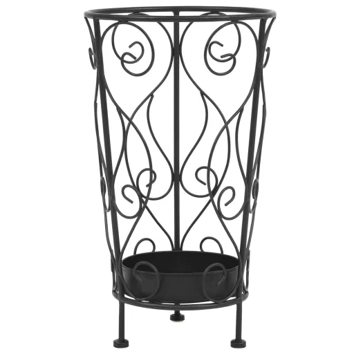 Paragüero Estilo Vintage Metal 26x46 cm Negro