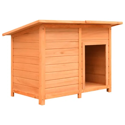 Caseta Para Perros Madera Maciza Pino y Abeto 120x77x86 cm