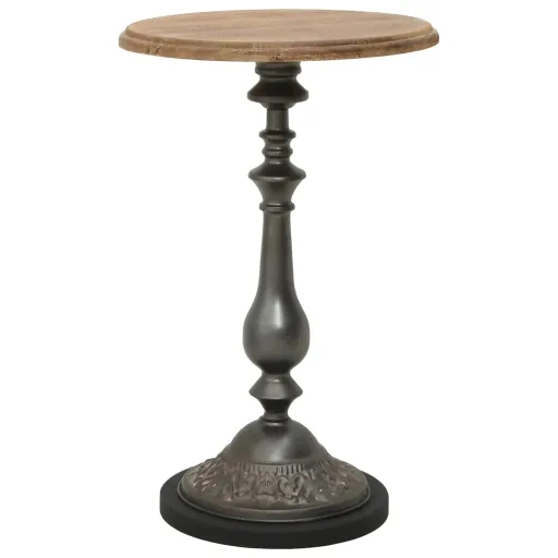 Mesa Auxiliar de Madera de Abeto Maciza Marrón 40x64 cm