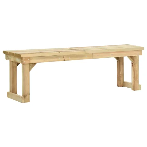 Banco de Jardín de Madera de Pino Impregnada 140 cm