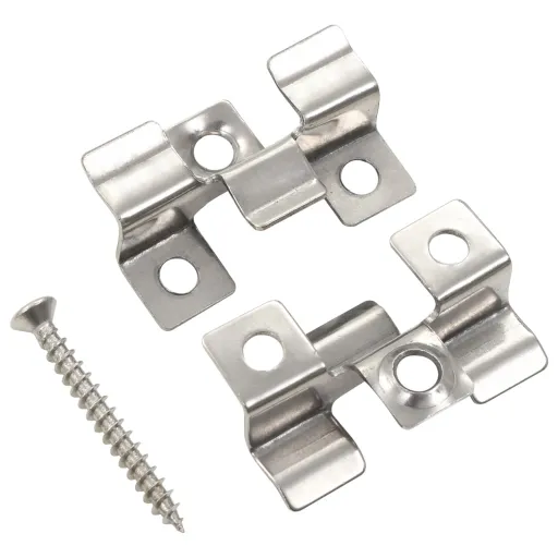 Clips de Plataforma 100 Uds y 200 Tornillos de Acero Inoxidable