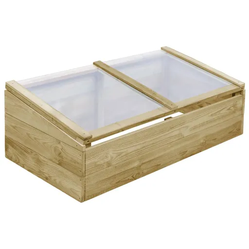 Invernadero de Madera de Pino Impregnada 100x50x35 cm