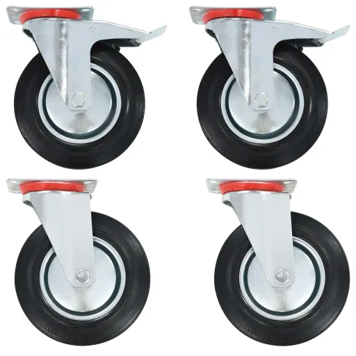 Ruedas Giratorias 4 Unidades 200 mm